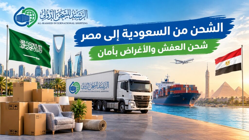 الشحن من السعودية إلى مصر لنقل العفش والأغراض بأمان