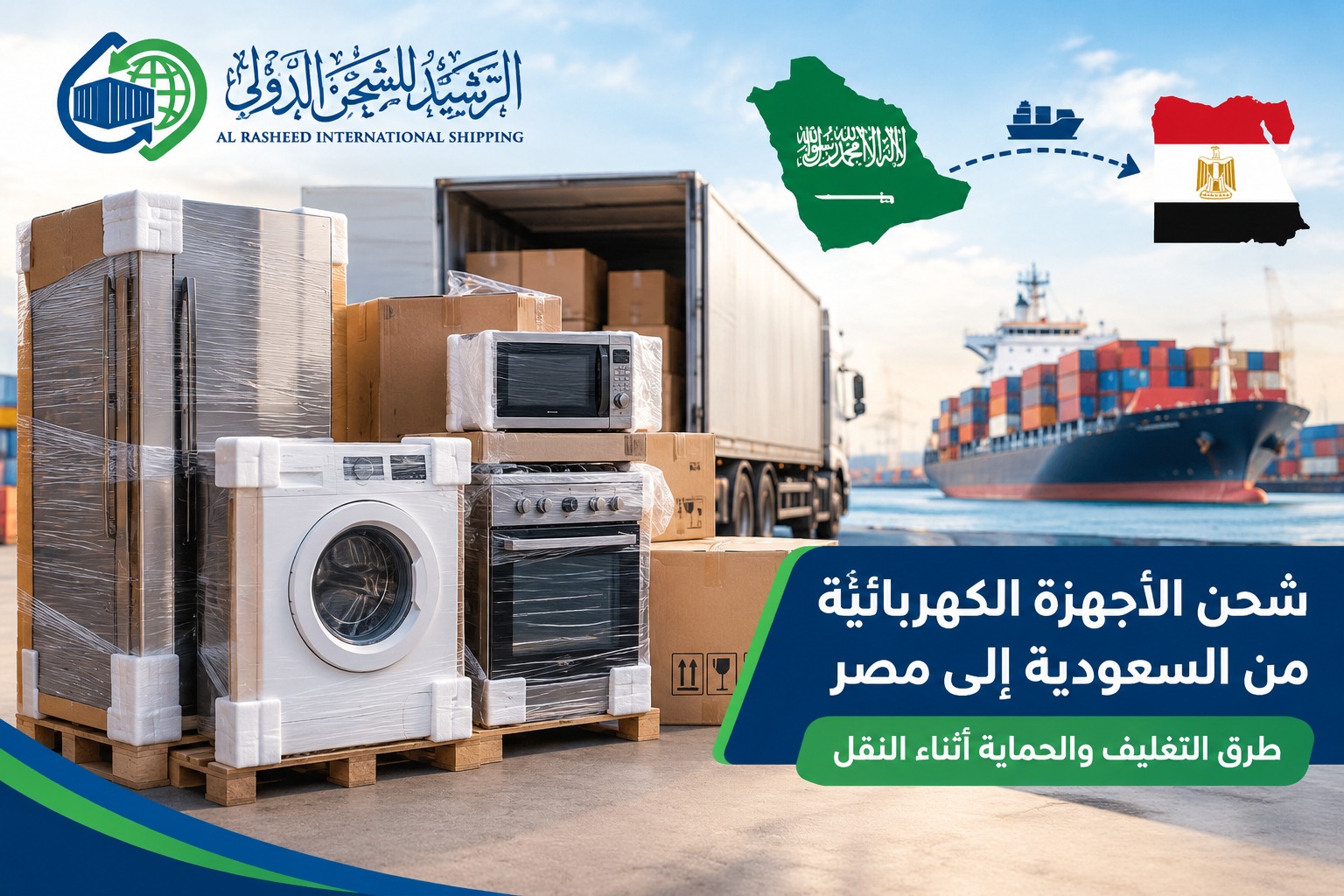 شحن الأجهزة الكهربائية من السعودية إلى مصر: طرق التغليف والحماية أثناء النقل